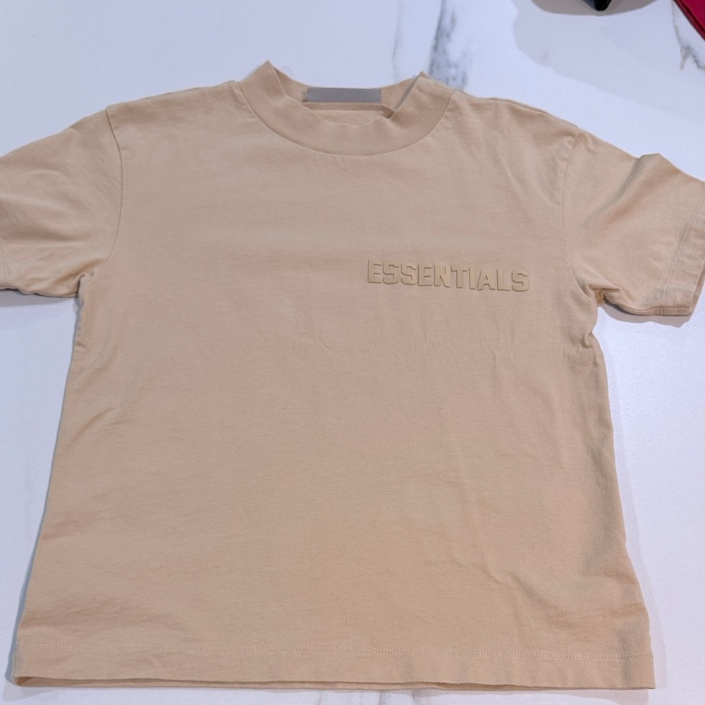 Essentials Women Beige Short Sleeve Tee